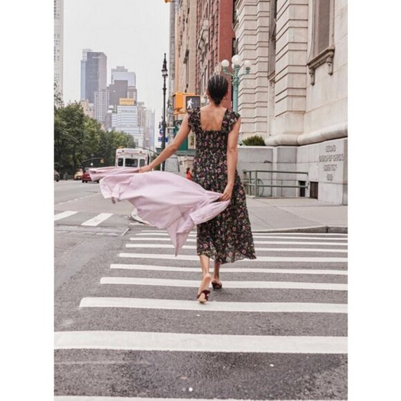 💕HILL HOUSE HOME💕 The Ellie Nap Dress ~ Berry Floral Print Small - Picture 7 of 16